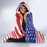 Custom United States Soccer Hooded Blanket USA Stars and Stripes Style