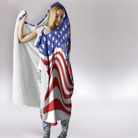Custom United States Soccer Hooded Blanket USA Stars and Stripes Style