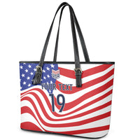 Custom United States Soccer Leather Tote Bag USA Stars and Stripes Style