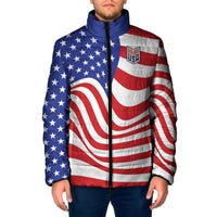 Custom United States Soccer Padded Jacket USA Stars and Stripes Style