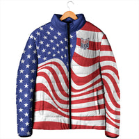 Custom United States Soccer Padded Jacket USA Stars and Stripes Style