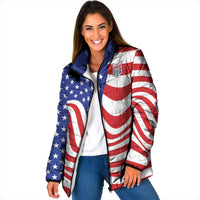 Custom United States Soccer Padded Jacket USA Stars and Stripes Style