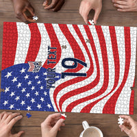 Custom United States Soccer Puzzle USA Stars and Stripes Style
