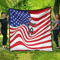 Custom United States Soccer Quilt USA Stars and Stripes Style