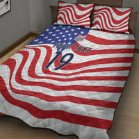Custom United States Soccer Quilt Bed Set USA Stars and Stripes Style
