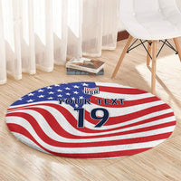 Custom United States Soccer Round Carpet USA Stars and Stripes Style