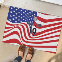 Custom United States Soccer Rubber Doormat USA Stars and Stripes Style