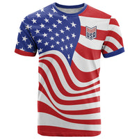 Custom United States Soccer T Shirt USA Stars and Stripes Style