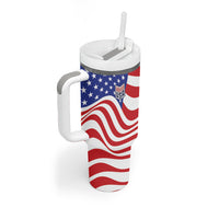Custom United States Soccer Tumbler With Handle USA Stars and Stripes Style