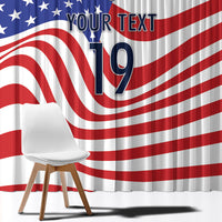 Custom United States Soccer Window Curtain USA Stars and Stripes Style