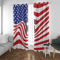 Custom United States Soccer Window Curtain USA Stars and Stripes Style