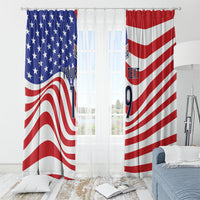 Custom United States Soccer Window Curtain USA Stars and Stripes Style