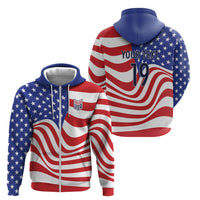 Custom United States Soccer Zip Hoodie USA Stars and Stripes Style