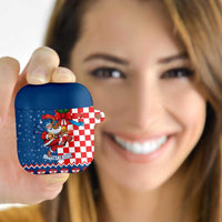 Funny Croatia Ugly Christmas AirPods Case Checkerboard Flag Santa Zagreb Design - Wonder Print Shop