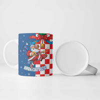 Funny Croatia Ugly Christmas Ceramic Mug Checkerboard Flag Santa Zagreb Design - Wonder Print Shop
