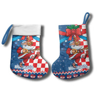 Funny Croatia Ugly Christmas Stocking Checkerboard Flag Santa Zagreb Design - Wonder Print Shop