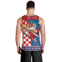 Funny Croatia Ugly Christmas Men Tank Top Checkerboard Flag Santa Zagreb Design - Wonder Print Shop