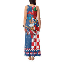 Funny Croatia Ugly Christmas Tank Maxi Dress Checkerboard Flag Santa Zagreb Design - Wonder Print Shop
