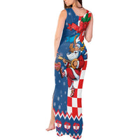 Funny Croatia Ugly Christmas Tank Maxi Dress Checkerboard Flag Santa Zagreb Design - Wonder Print Shop