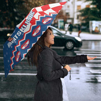 Funny Croatia Ugly Christmas Umbrella Checkerboard Flag Santa Zagreb Design - Wonder Print Shop