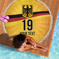 Custom Germany Heritage Eagle Beach Blanket German Eagle with Flag Design - Wonder Print Shop