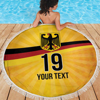 Custom Germany Heritage Eagle Beach Blanket German Eagle with Flag Design - Wonder Print Shop