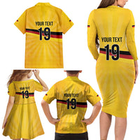 Custom Germany Heritage Eagle Family Matching Long Sleeve Bodycon Dress and Hawaiian Shirt German Eagle with Flag Design - Wonder Print Shop