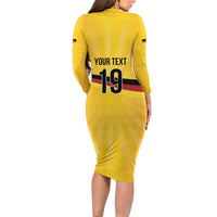 Custom Germany Heritage Eagle Family Matching Long Sleeve Bodycon Dress and Hawaiian Shirt German Eagle with Flag Design - Wonder Print Shop
