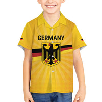 Custom Germany Heritage Eagle Family Matching Off Shoulder Short Dress and Hawaiian Shirt German Eagle with Flag Design - Wonder Print Shop