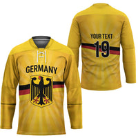 Custom Germany Heritage Eagle Hockey Jersey German Eagle with Flag Design - Wonder Print Shop