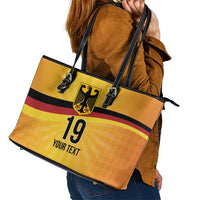 Custom Germany Heritage Eagle Leather Tote Bag German Eagle with Flag Design - Wonder Print Shop
