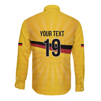 Custom Germany Heritage Eagle Long Sleeve Button Shirt German Eagle with Flag Design - Wonder Print Shop