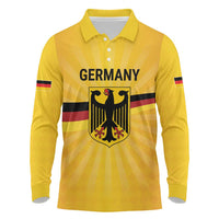 Custom Germany Heritage Eagle Long Sleeve Polo Shirt German Eagle with Flag Design - Wonder Print Shop