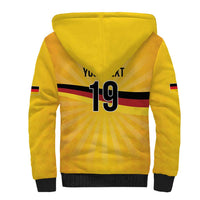 Custom Germany Heritage Eagle Sherpa Hoodie German Eagle with Flag Design - Wonder Print Shop