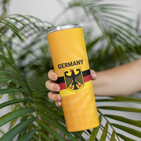 Custom Germany Heritage Eagle Skinny Tumbler German Eagle with Flag Design - Wonder Print Shop