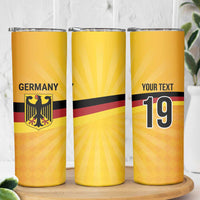 Custom Germany Heritage Eagle Skinny Tumbler German Eagle with Flag Design - Wonder Print Shop