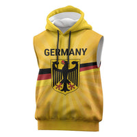 Custom Germany Heritage Eagle Sleeveless Hoodie German Eagle with Flag Design - Wonder Print Shop