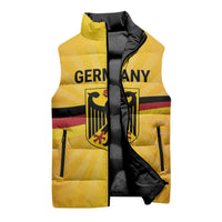 Custom Germany Heritage Eagle Sleeveless Puffer Jacket German Eagle with Flag Design - Wonder Print Shop