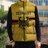 Custom Germany Heritage Eagle Sleeveless Puffer Jacket German Eagle with Flag Design - Wonder Print Shop