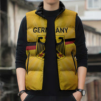 Custom Germany Heritage Eagle Sleeveless Puffer Jacket German Eagle with Flag Design - Wonder Print Shop