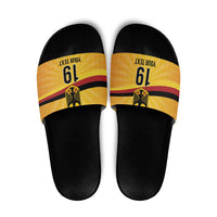 Custom Germany Heritage Eagle Slide Sandals German Eagle with Flag Design - Wonder Print Shop