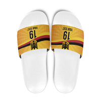 Custom Germany Heritage Eagle Slide Sandals German Eagle with Flag Design - Wonder Print Shop