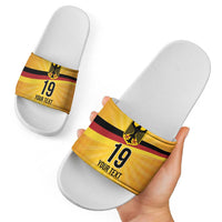 Custom Germany Heritage Eagle Slide Sandals German Eagle with Flag Design - Wonder Print Shop