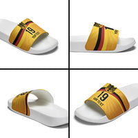 Custom Germany Heritage Eagle Slide Sandals German Eagle with Flag Design - Wonder Print Shop