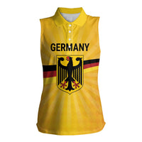 Custom Germany Heritage Eagle Women Sleeveless Polo Shirt German Eagle with Flag Design - Wonder Print Shop