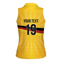Custom Germany Heritage Eagle Women Sleeveless Polo Shirt German Eagle with Flag Design - Wonder Print Shop