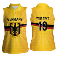 Custom Germany Heritage Eagle Women Sleeveless Polo Shirt German Eagle with Flag Design - Wonder Print Shop