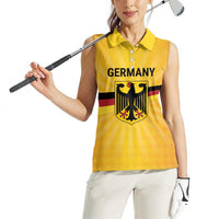 Custom Germany Heritage Eagle Women Sleeveless Polo Shirt German Eagle with Flag Design - Wonder Print Shop