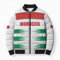 Custom Morocco Football Bomber Puffer Jacket Road To Football Glory - Wonder Print Shop