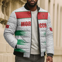 Custom Morocco Football Bomber Puffer Jacket Road To Football Glory - Wonder Print Shop